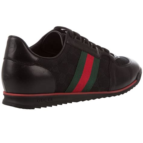 mens gucci trainers black|all black sneakers gucci men.